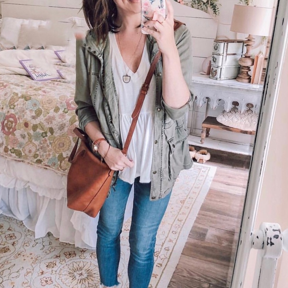 Max Jeans Anorak Utility Military Tencel Jacket